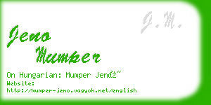 jeno mumper business card